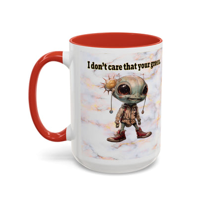 I don't care that your grey - Accent Mug (white marble)