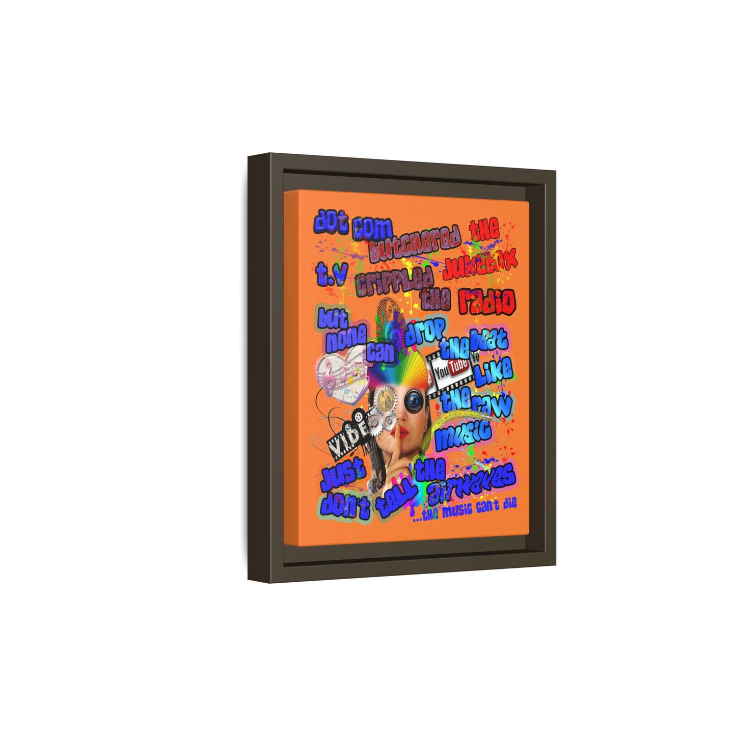 drop the beat - framed canvas art (crusta)