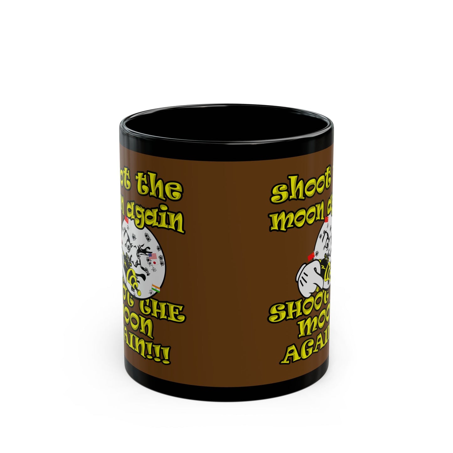 shoot the moon again - Black Mug (brown)