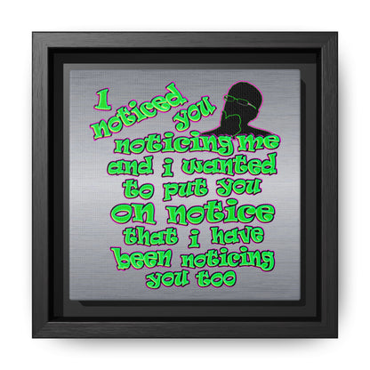 noticed you noticing - framed canvas art (brushed nickel)