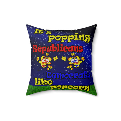 popping like popcorn - Faux Suede Square Pillow - ('snoops' background)