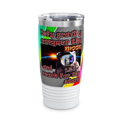 defy conquer reach - Ringneck Tumbler, 20oz (rainbow split)