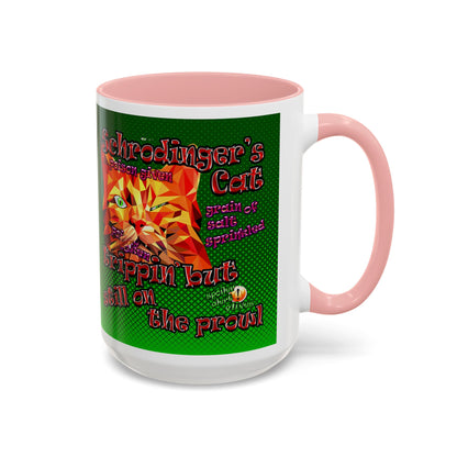 schrodinger's cat - Accent Mug (logo green)