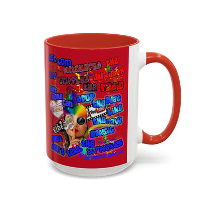 drop the beat - Accent Mug (dark red)