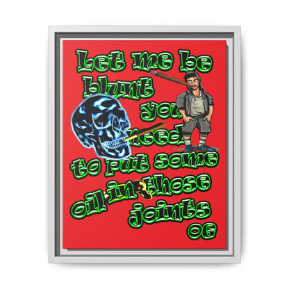 og - framed canvas art (red)