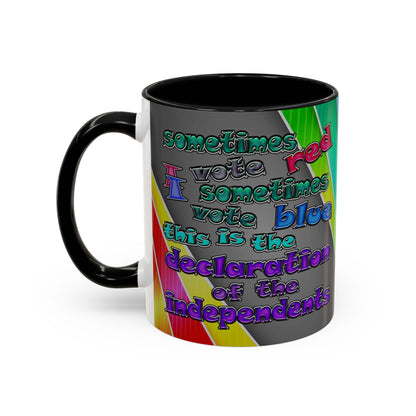 declaration of the independents - Accent Mug (rainbow split)