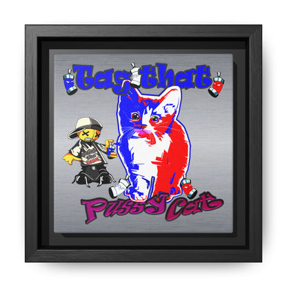 tag that - framed canvas art (brushed nickel)