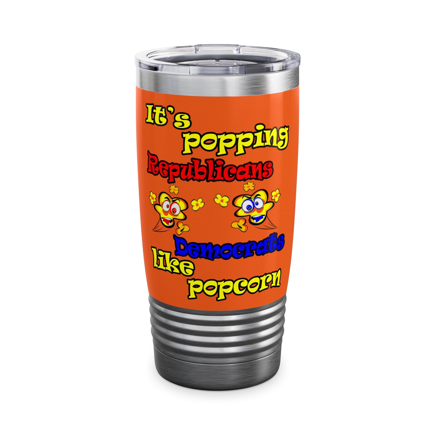 popping like popcorn - Ringneck Tumbler, 20oz (orange)