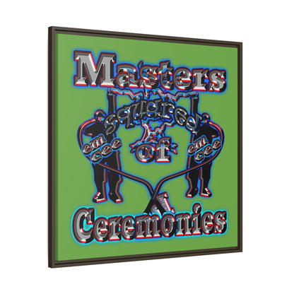 em cee squared - framed canvas art (green)