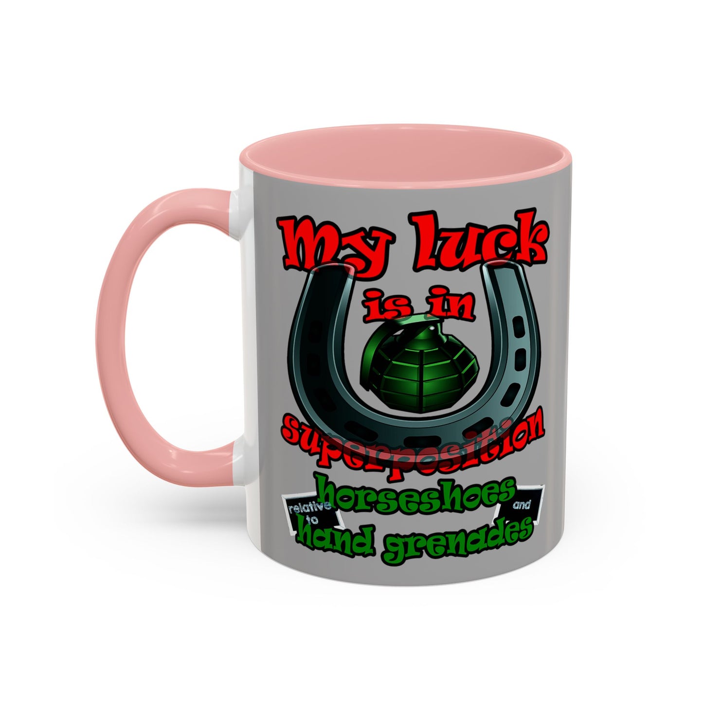 my luck - Accent Mug (light grey)