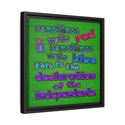 declaration of the independents - framed canvas art (green turf)