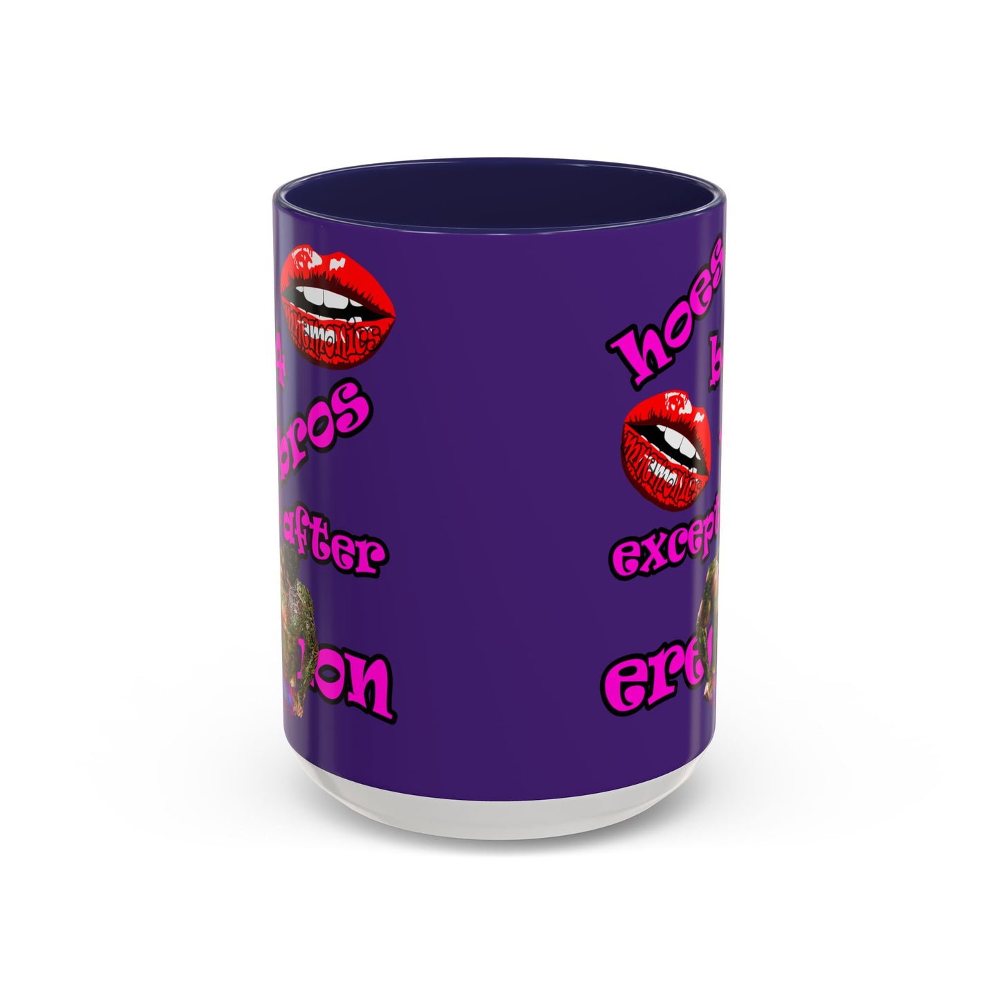 hoes b4 bros - Accent Mug (purple)