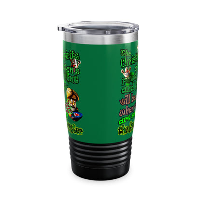 christmas spirits of boston - Ringneck Tumbler, 20oz (dark green)