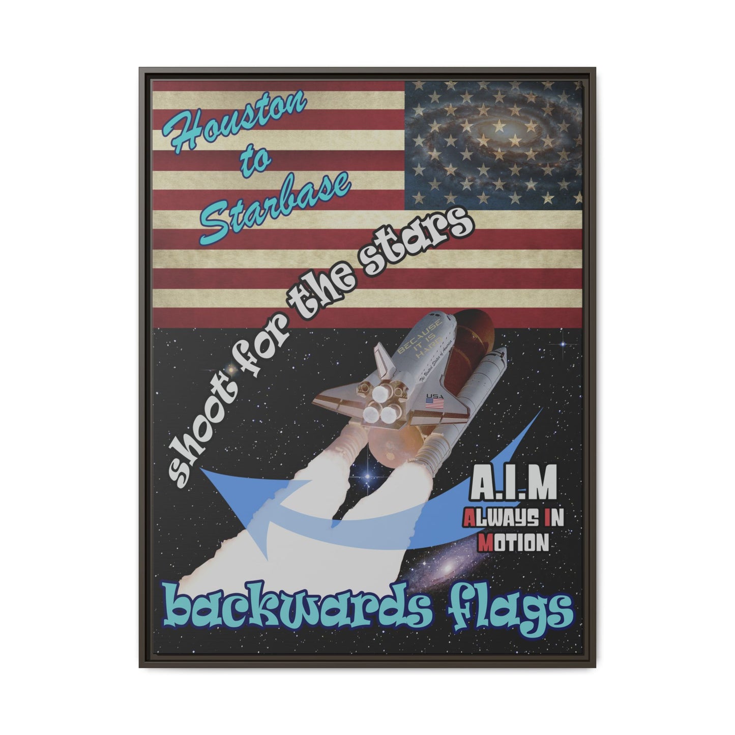 shoot for the stars - framed canvas art