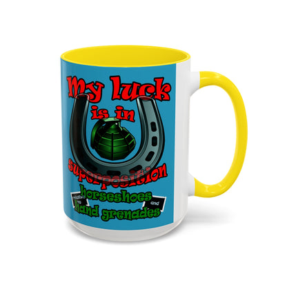 my luck - Accent Mug (turquoise)