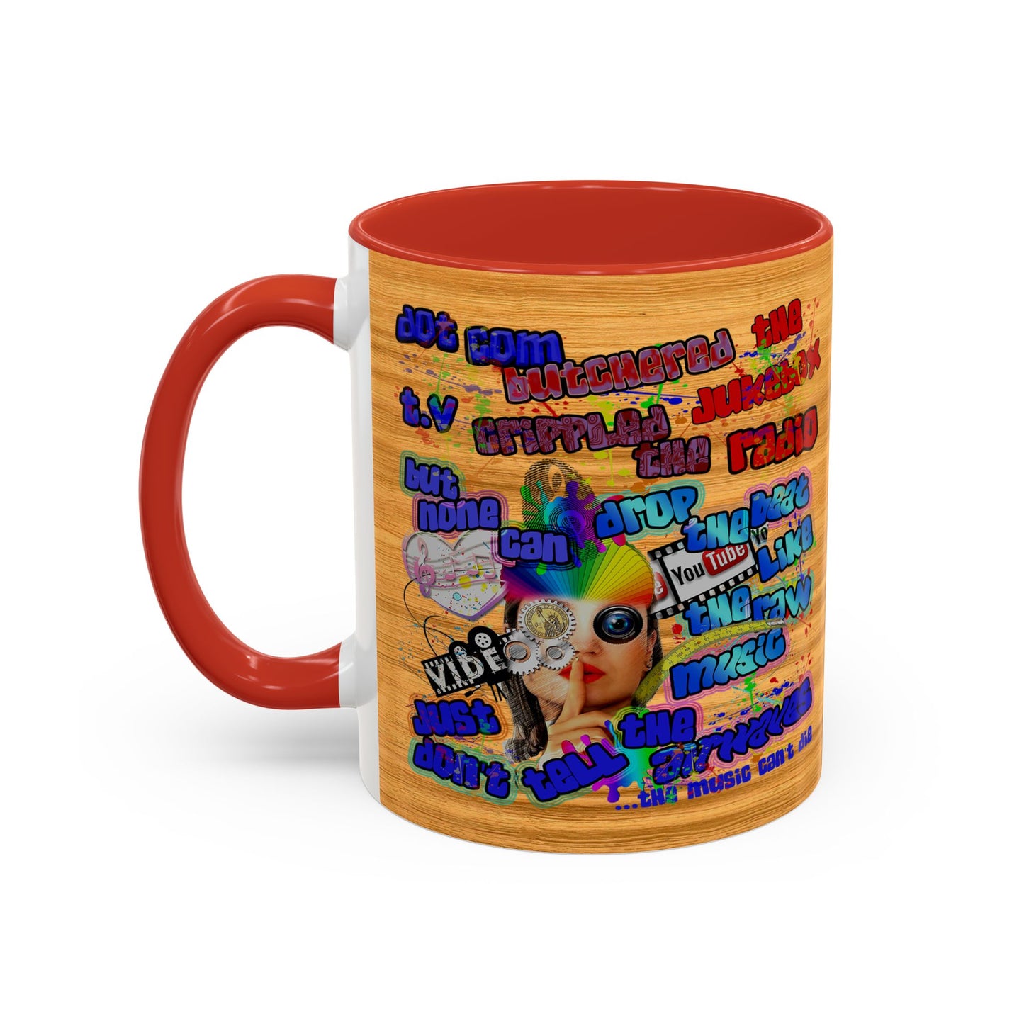 drop the beat - Accent Mug (butterscotch wood finish)