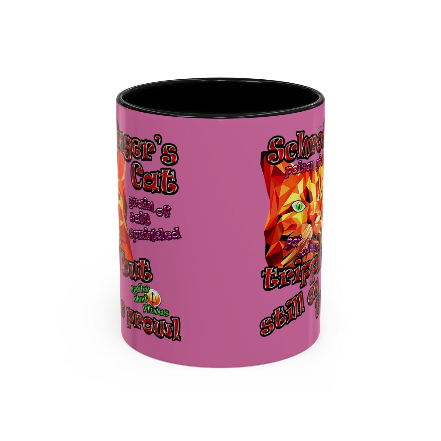 schrodinger's cat - Accent Mug (light pink)