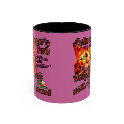 schrodinger's cat - Accent Mug (light pink)