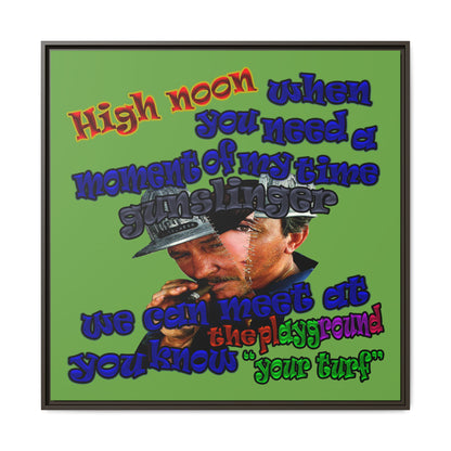 high noon - framed canvas art (green)