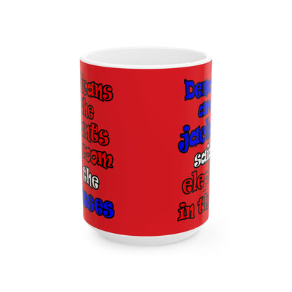 donkeys and elephants - White Mug (red)