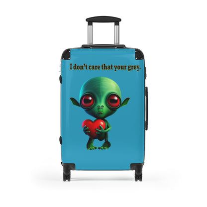 I don't care that your grey - Suitcase (turquoise)