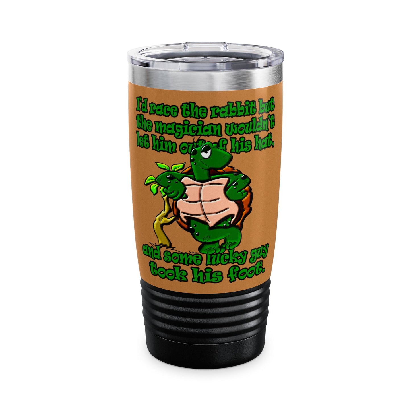 turtle race - Ringneck Tumbler, 20oz (light brown)
