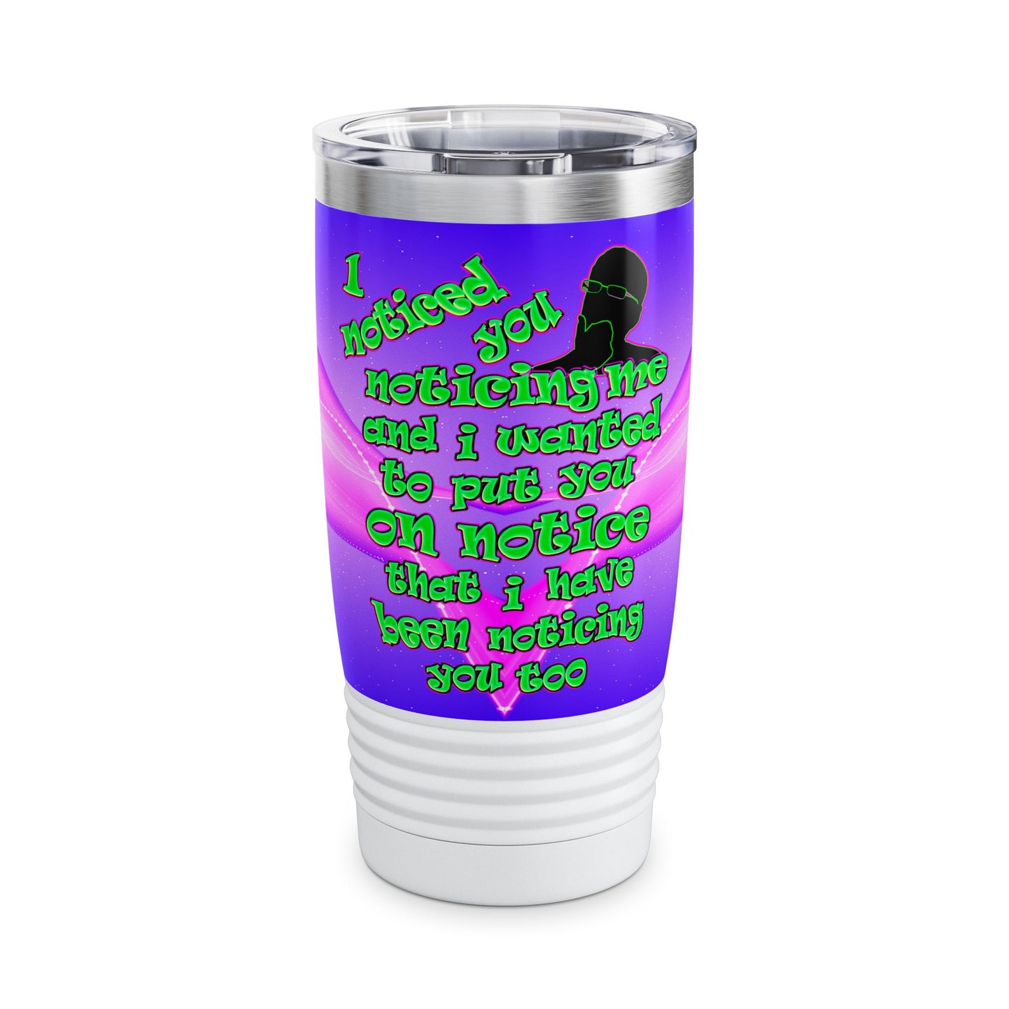 noticed you noticing - Ringneck Tumbler, 20oz (purple-pink wave)