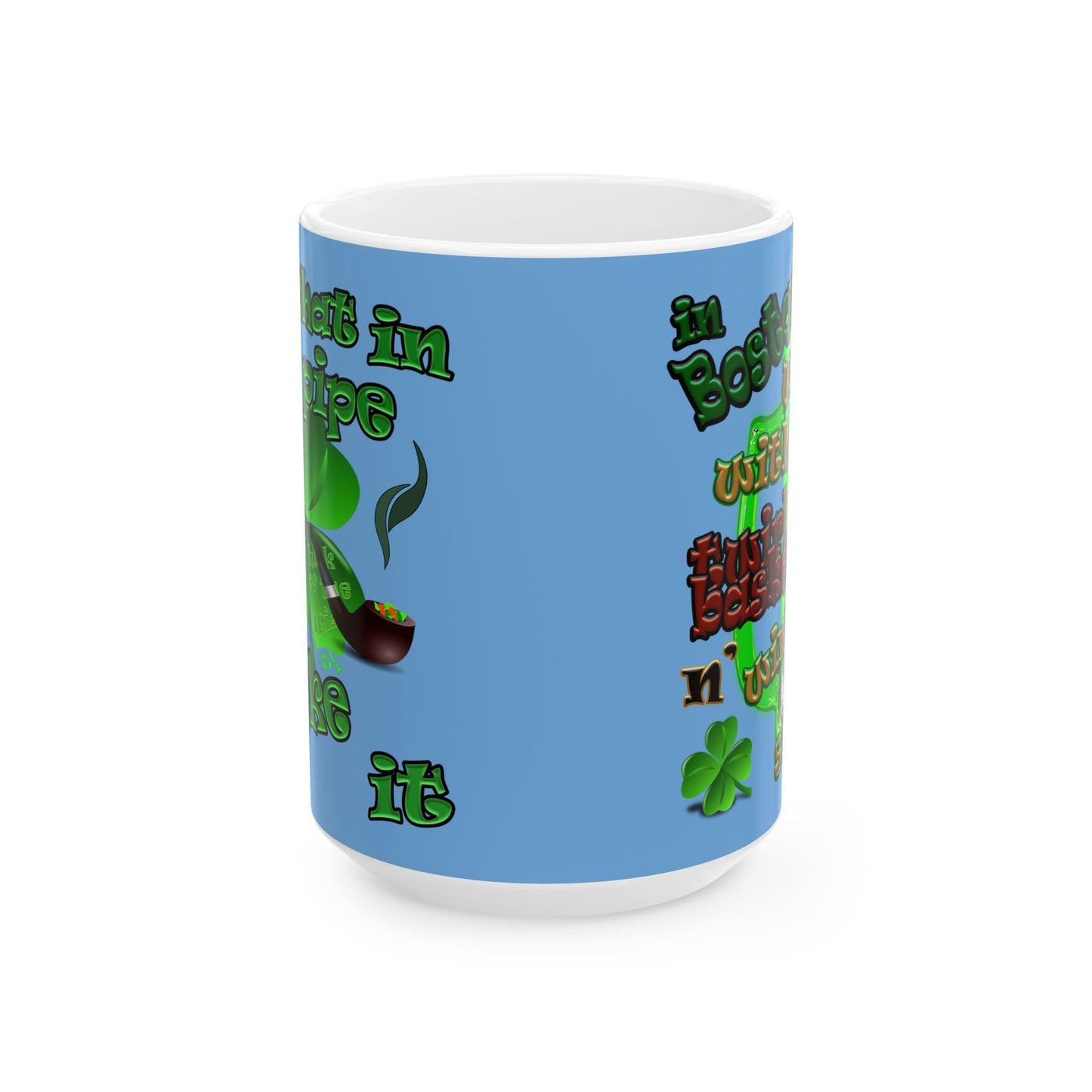 celtics logo - White Mug (light blue)