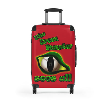 green monster - Suitcase (dark red)