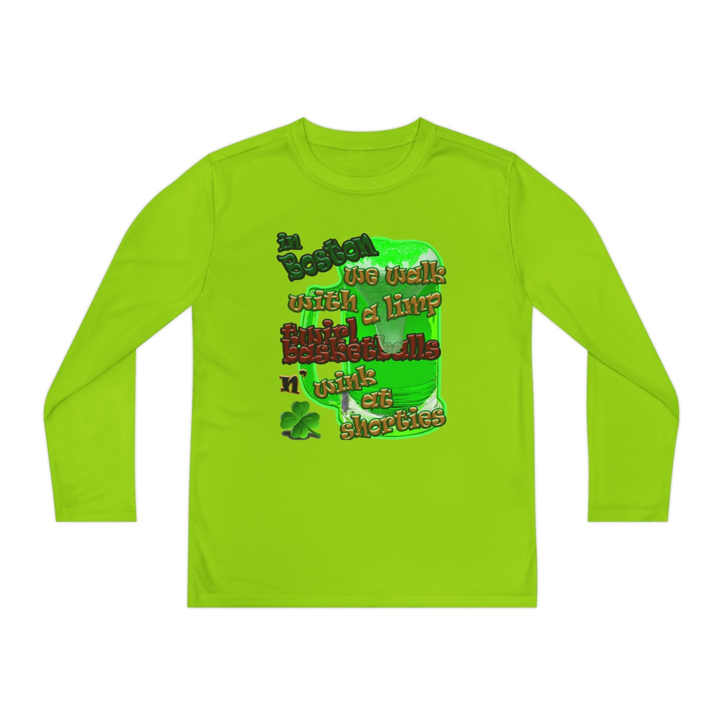 celtics logo - Youth Long Sleeve Competitor Tee