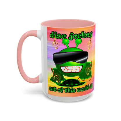 disc jockey - Accent Mug (color blur)