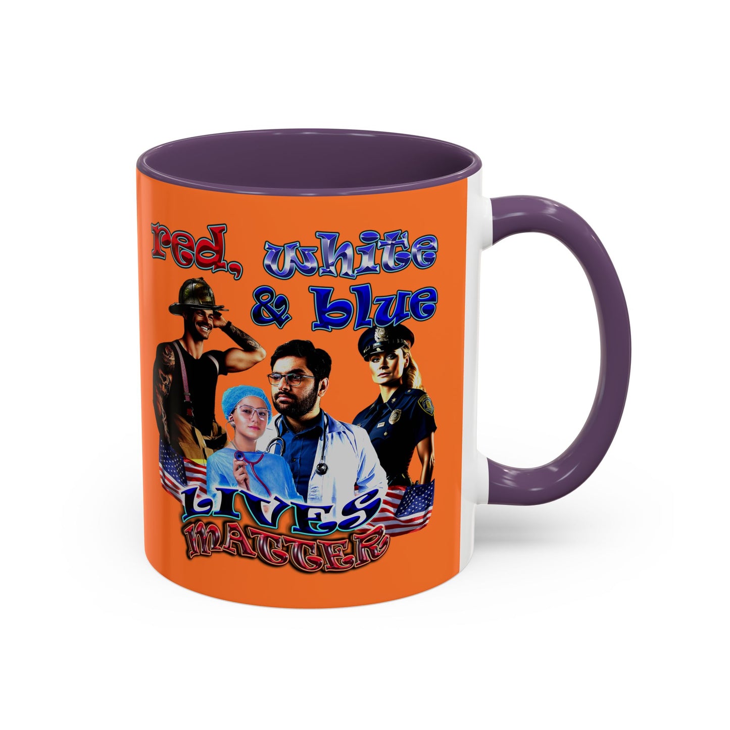 rw&b lives matter - Accent Mug (crusta)