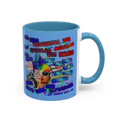 drop the beat - Accent Mug (light blue)