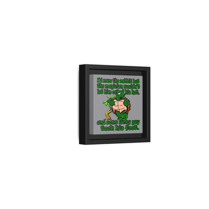 turtle race - framed canvas art (grey)
