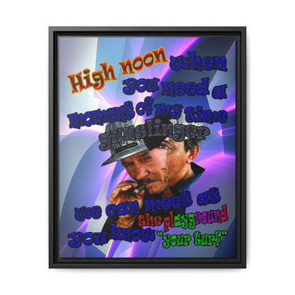 high noon - framed canvas art (grey-pink wave)