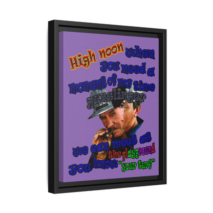 high noon - framed canvas art (light purple)