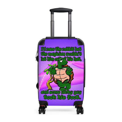 turtle race - Suitcase (purple-pink wave)