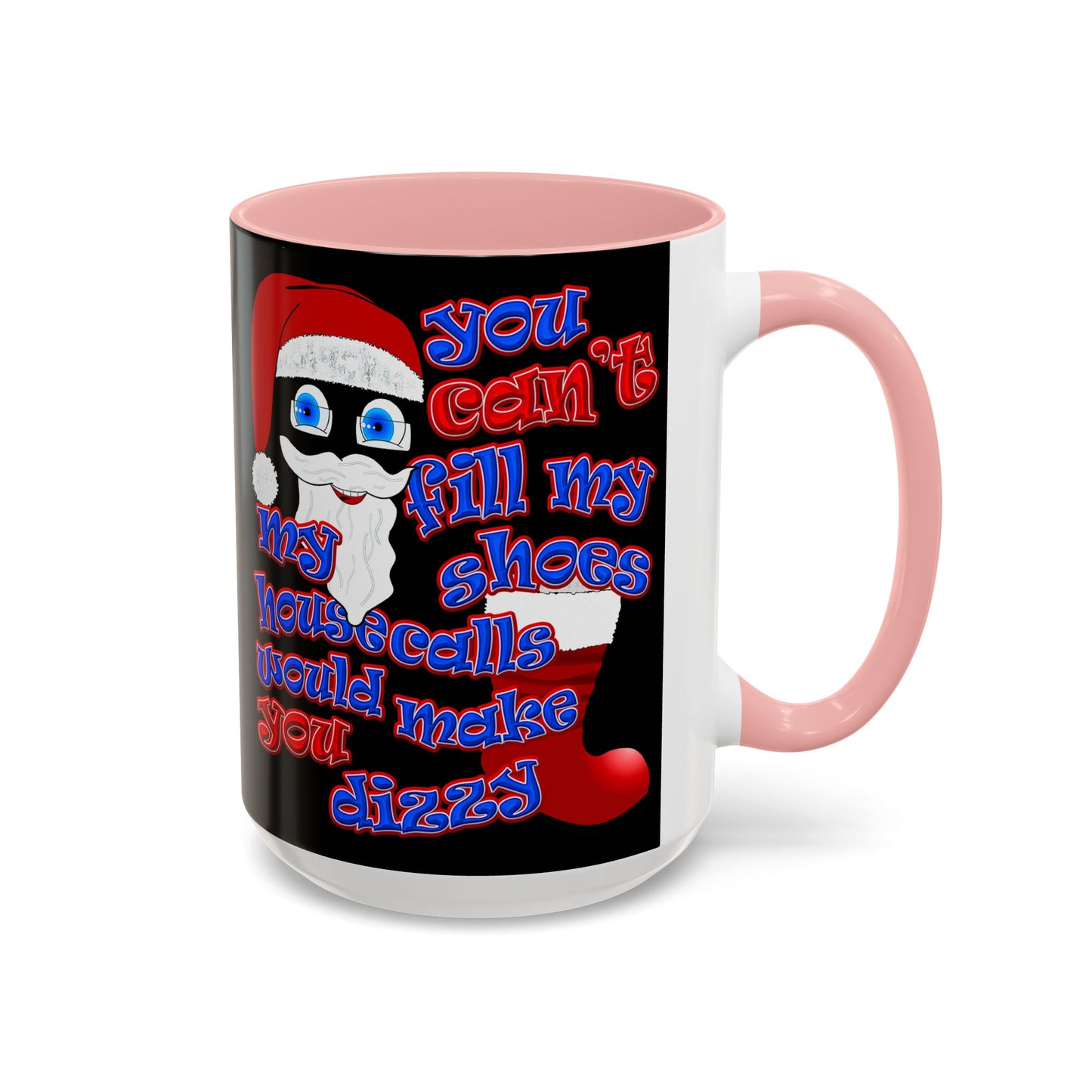 santa's shoes - Accent Mug (black)