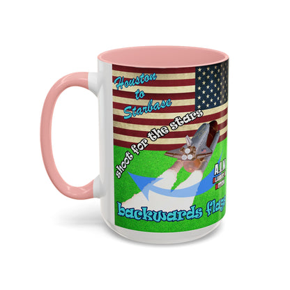 shoot for the stars - Accent Mug (green turf)