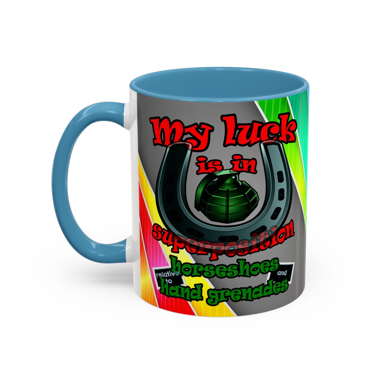 my luck - Accent Mug (rainbow split)