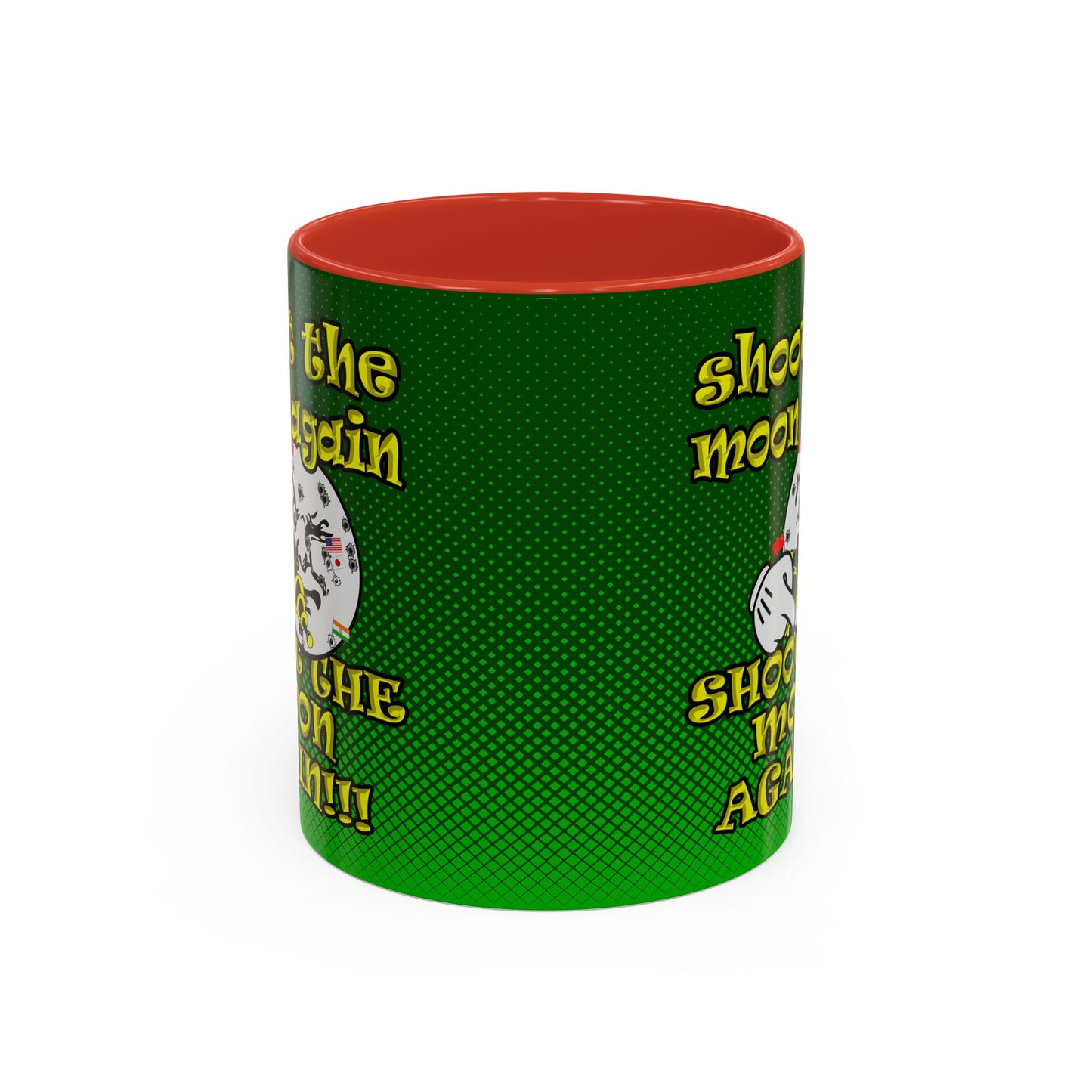 shoot the moon again - Accent Mug (logo green)
