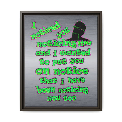 noticed you noticing - framed canvas art (brushed nickel)