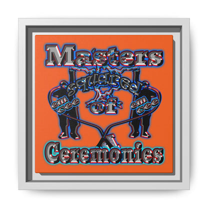 em cee squared - framed canvas art (orange)