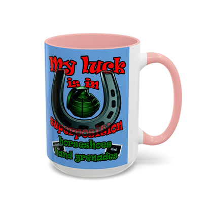my luck - Accent Mug (light blue)