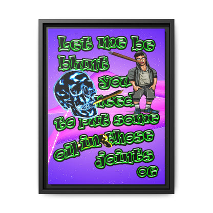 og - framed canvas art (purple-pink wave)