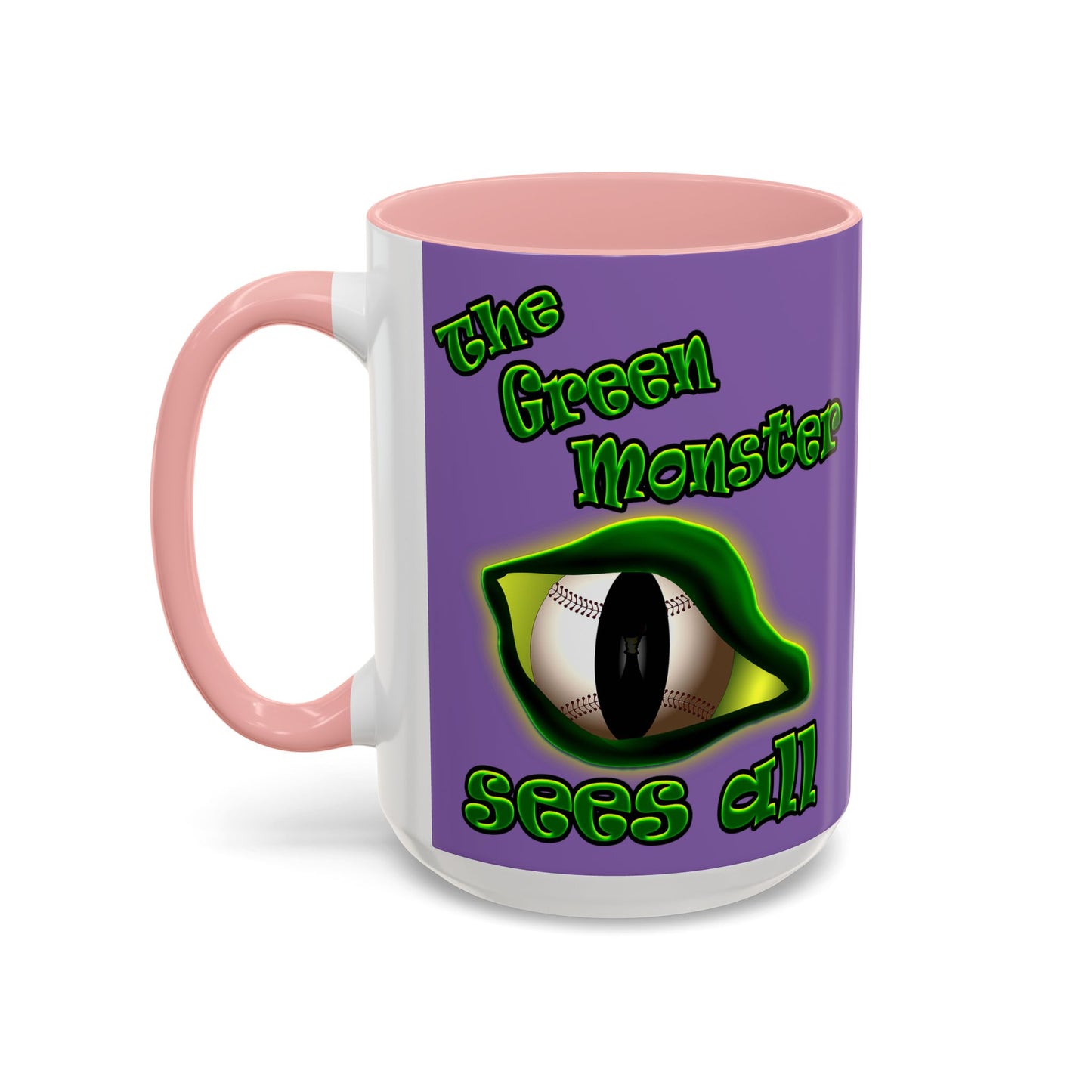 green monster - Accent Mug (light purple)