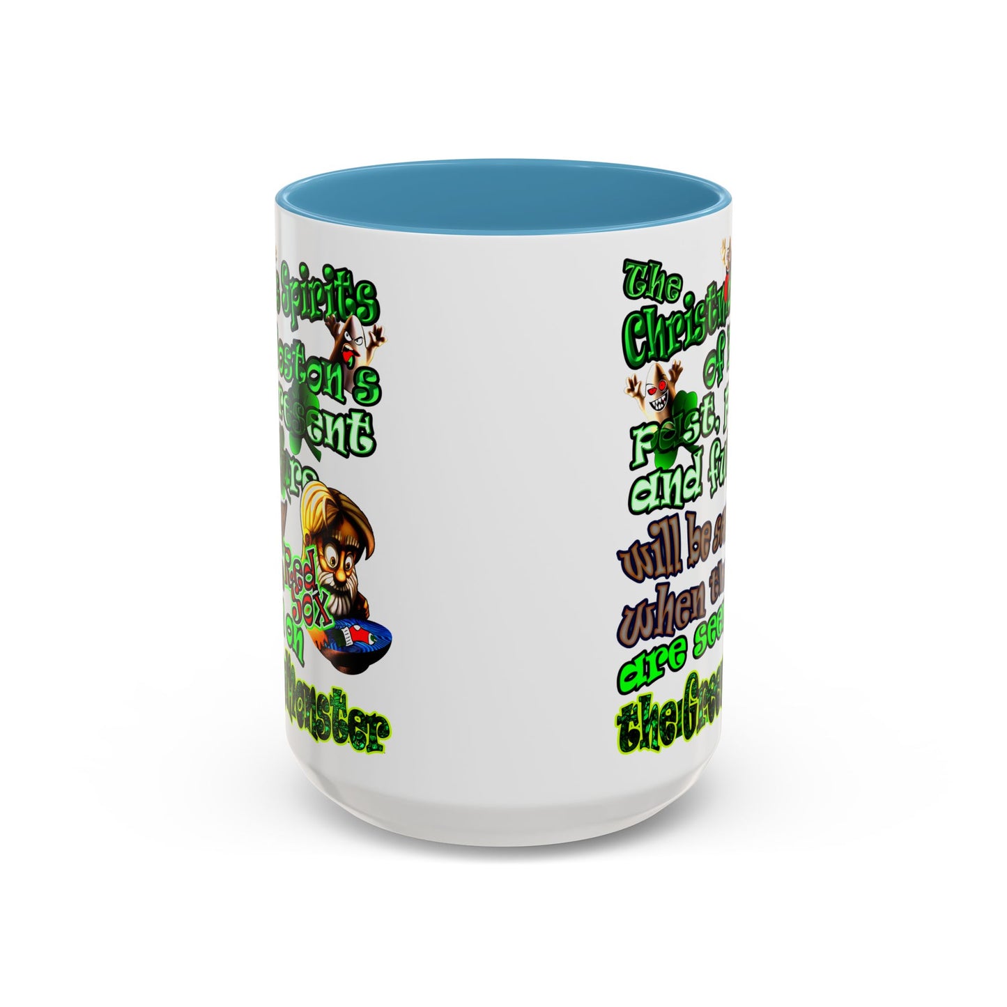 christmas spirits of boston - Accent Mug (white)