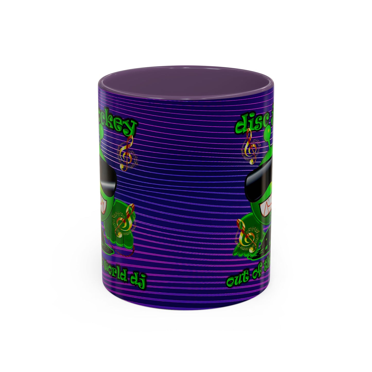 disc jockey - Accent Mug (purple wave)