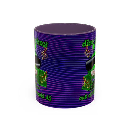 disc jockey - Accent Mug (purple wave)