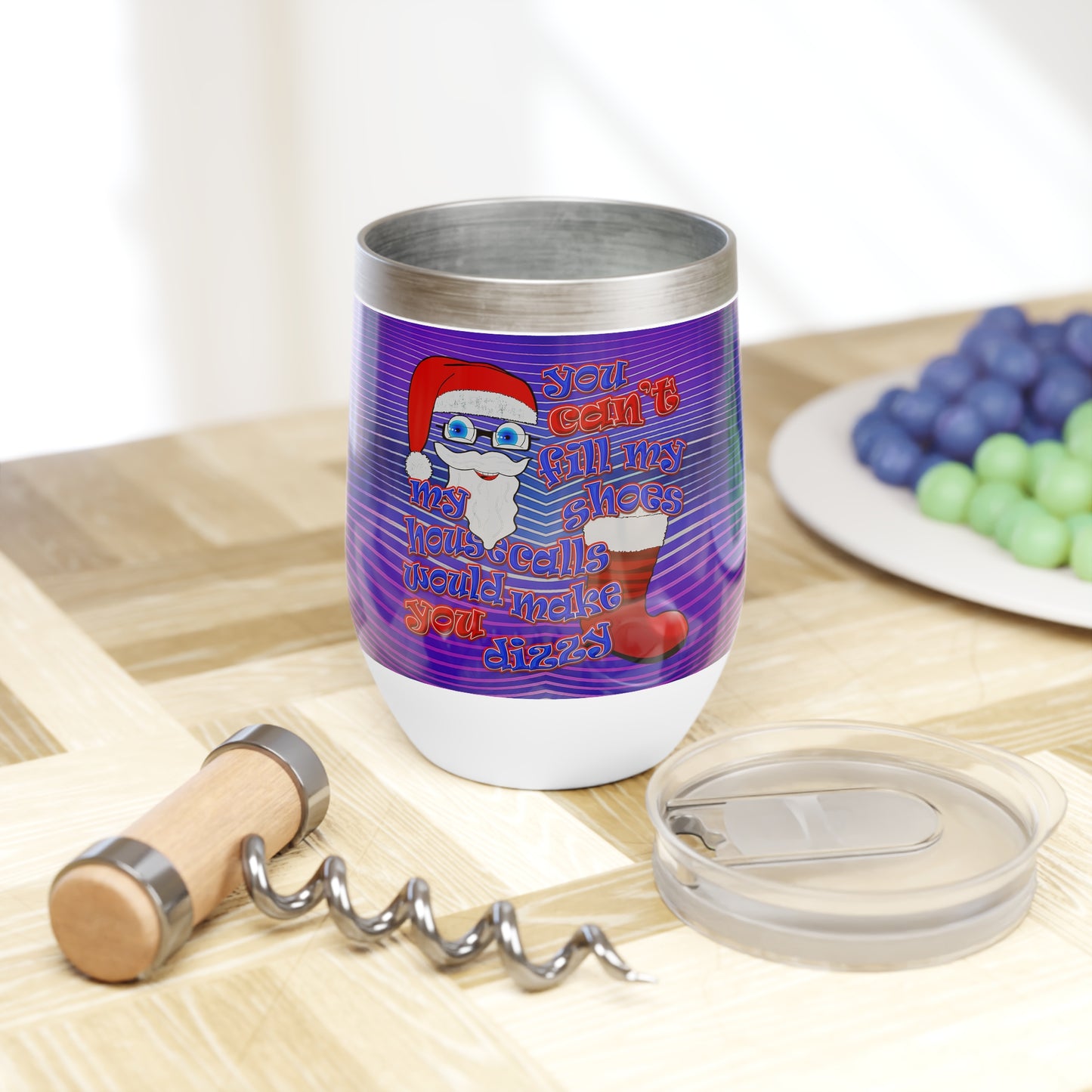 santa's shoes - Chill Wine Tumbler (purple wave)